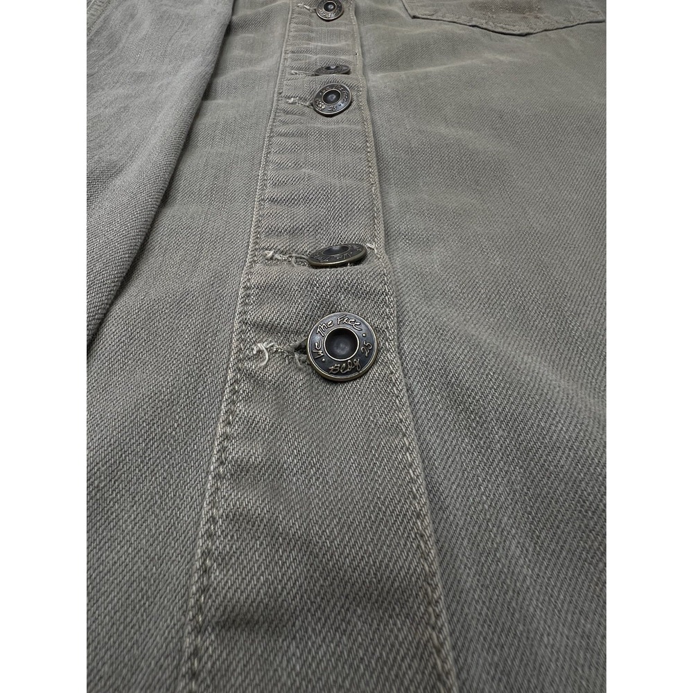 Anthropologie Free People Cargo Jacket Womens Medium Distressed Military Y2K - Picture 7 of 13